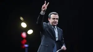 Albin Kurti beim Wahlkampfabschluss in Pristina | Albin Kurti beim Wahlkampfabschluss in Pristina