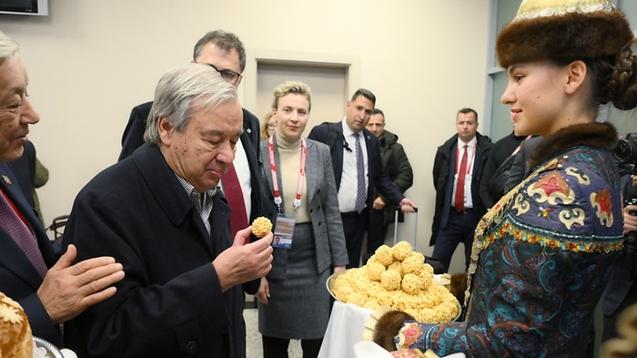 Der General-Sekretär der Vereinten Nationen nimmt am Treffen der BRICS-Staaten in Kasan (Russland) teil