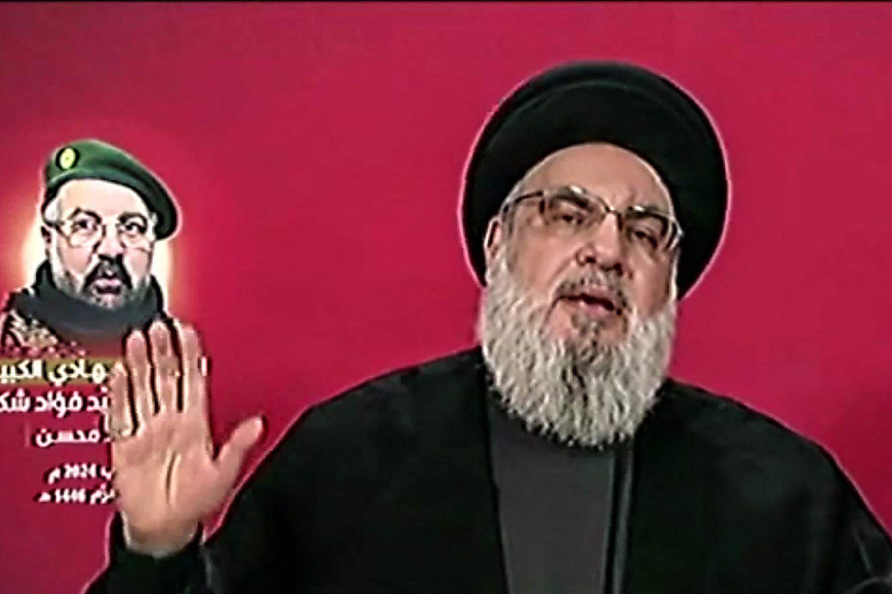 Nahost-Konflikt : Hisbollah-Chef kündigt Vergeltung für Anschlag auf Kommandant an