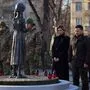 Präsident Wolodymyr Selenskyj mit Frau beim Holodomor-Museum in Kiew | Präsident Wolodymyr Selenskyj mit Frau beim Holodomor-Museum in Kiew