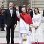 Papst Leo XIV. von König Felipe VI. und Königin Letizia empfangen | Papst Leo XIV. von König Felipe VI. und Königin Letizia empfangen