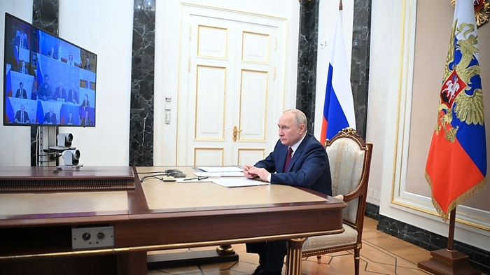 Putin bei Videokonferenz (Archivbild) | Putin bei Videokonferenz (Archivbild)