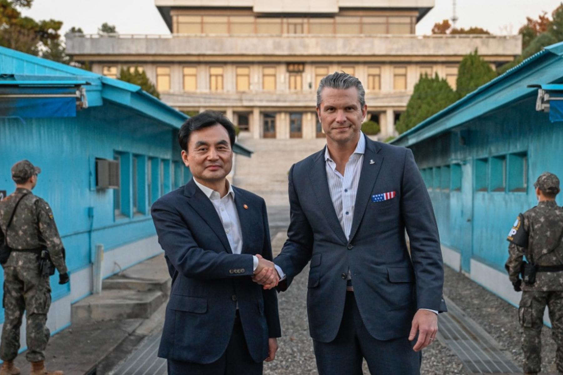 Pjöngjang/Seoul: Hegseth besucht Demilitarisierte Zone zu Nordkorea