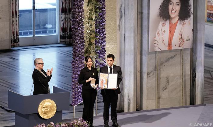 Narges Mohammadis Kinder Kiana und Ali nahmen Nobelpreis entgegen