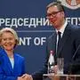 Von der Leyen mit Serbiens Präsident Vucic | Von der Leyen mit Serbiens Präsident Vucic