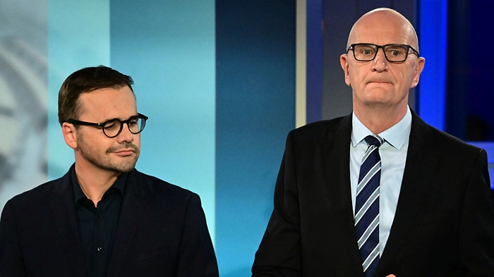 SPD-Ministerpräsident Woidke mit CDU-Chef Redmann (links) | SPD-Ministerpräsident Woidke mit CDU-Chef Redmann (links)
