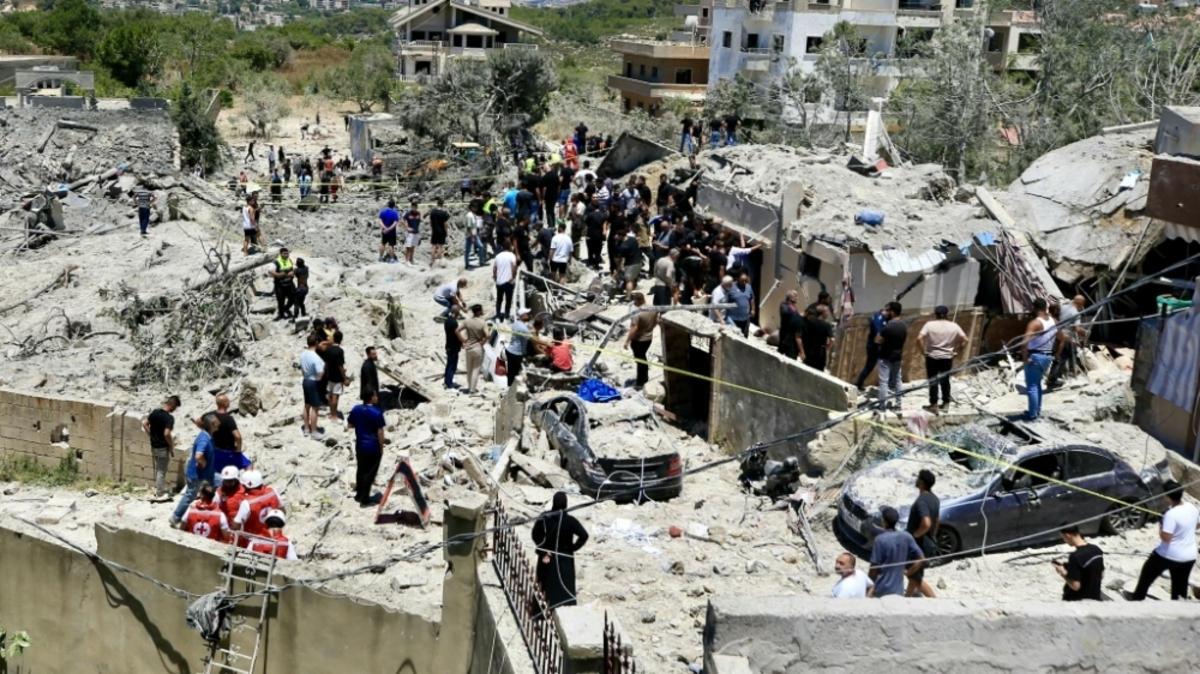 Verwüstungs-Szene aus dem Libanon vom Samstag | Verwüstungs-Szene aus dem Libanon vom Samstag