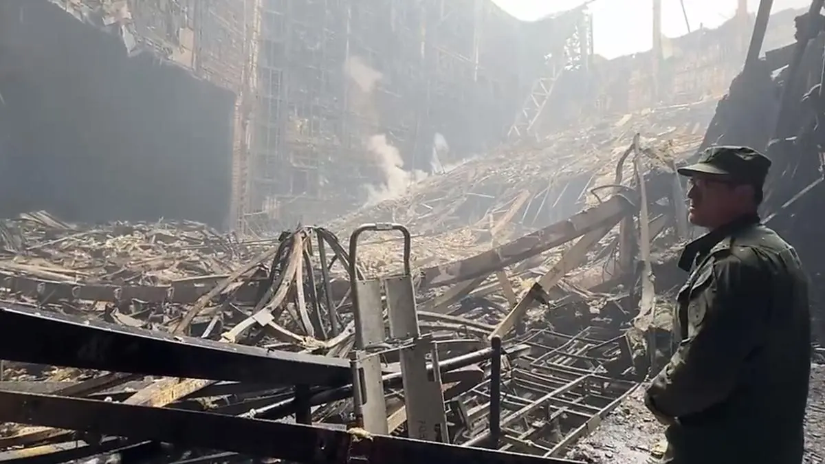 Völlig zerstörte Konzerthalle am Tag nach dem Anschlag | Völlig zerstörte Konzerthalle am Tag nach dem Anschlag