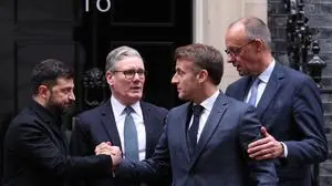 Treffen Selenskyj, Starmer, Macron und Merz in London | Treffen Selenskyj, Starmer, Macron und Merz in London