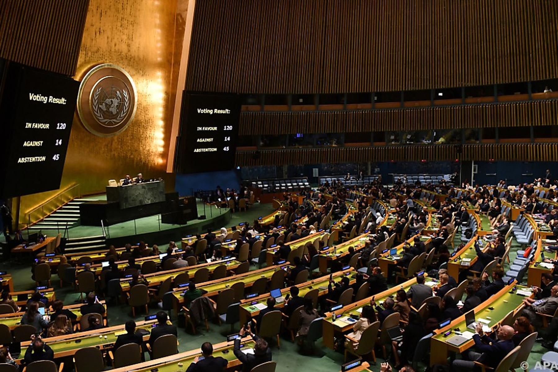 Resolutionsentwurf: UNO-Vollversammlung vor Abstimmung für mehr Rechte für Palästinenser