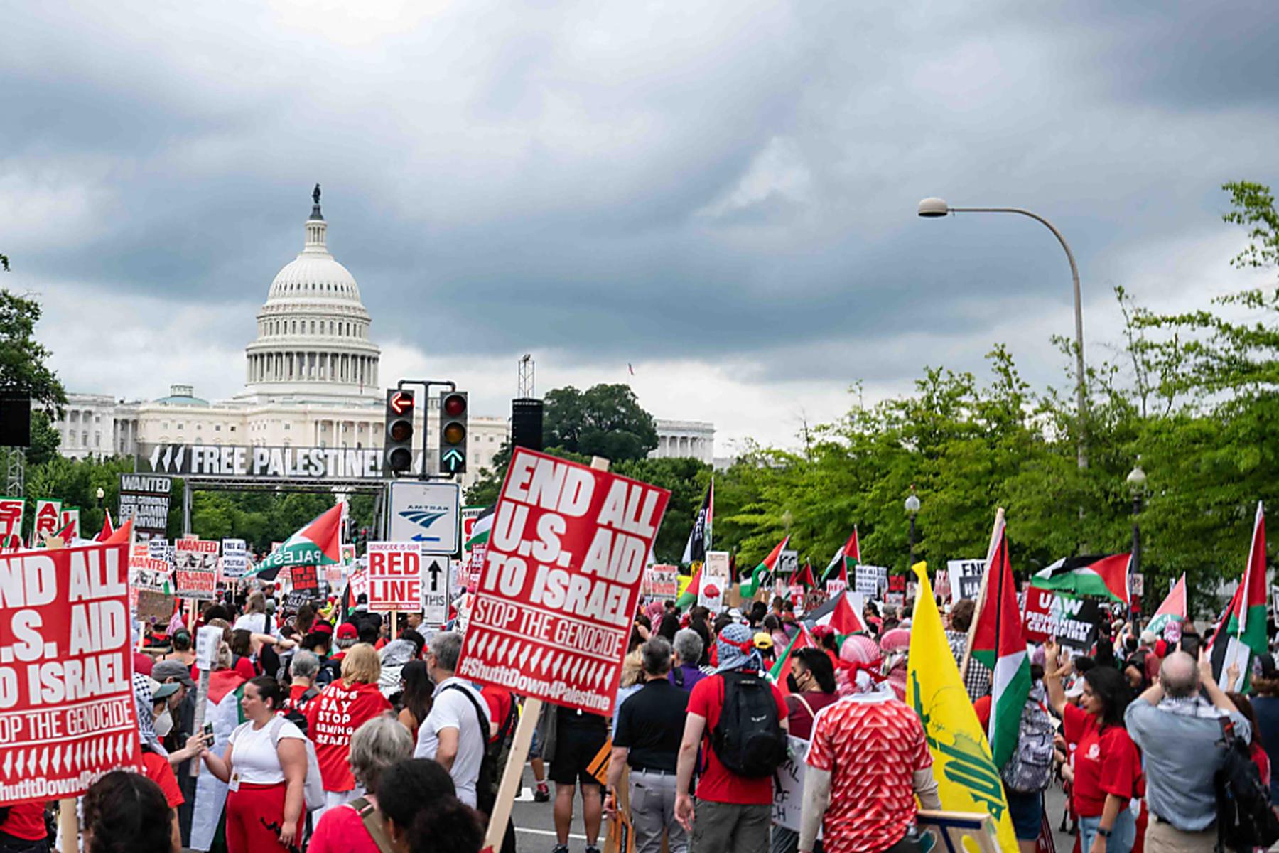 Washington: Proteste rund ums US-Kapitol vor Netanyahu-Rede