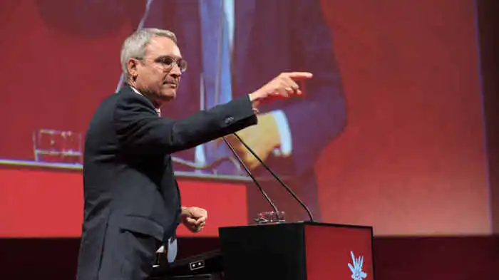 Dieter Steger bei der SVP-Landesversammlung in Meran | Dieter Steger bei der SVP-Landesversammlung in Meran