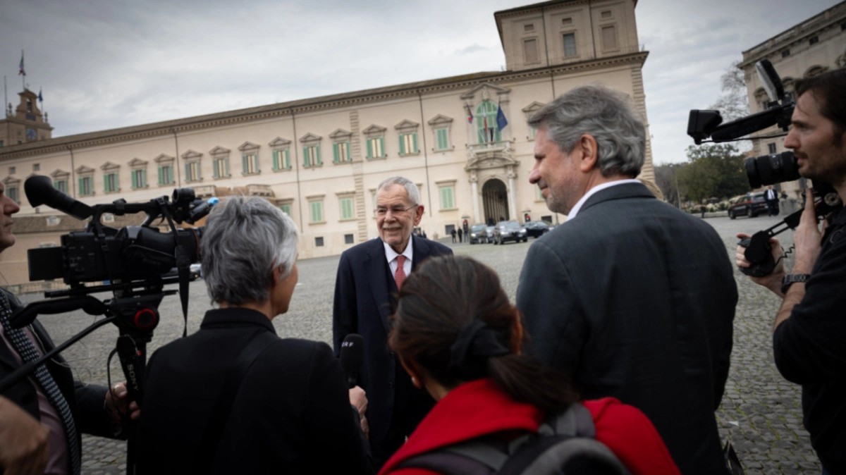 Van der Bellen in Rom beim Gespräch mit Journalisten | Van der Bellen in Rom beim Gespräch mit Journalisten