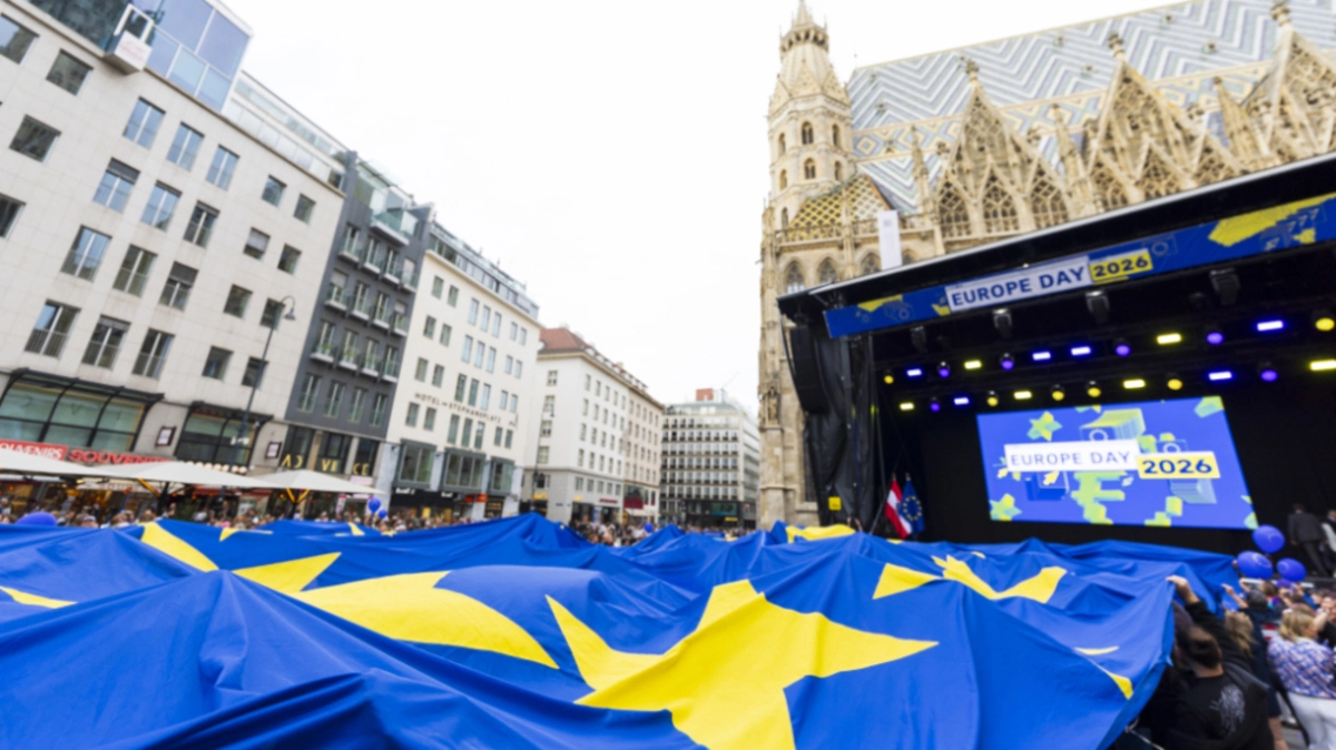 Europatag-Veranstaltung vor dem Stephansdom in Wien | Europatag-Veranstaltung vor dem Stephansdom in Wien