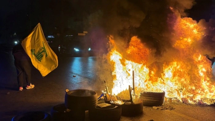 Protest von Hisbollah-Anhägern im Libanon | Protest von Hisbollah-Anhägern im Libanon