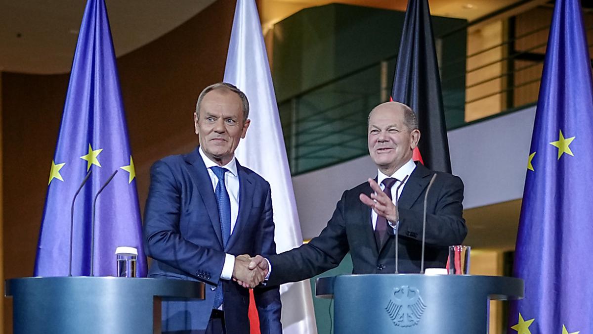 Scholz empfing den polnischen Ministerpräsidenten Donald Tusk in Berlin