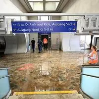 Bahnhof Tullnerfeld stark vom Hochwasser betroffen