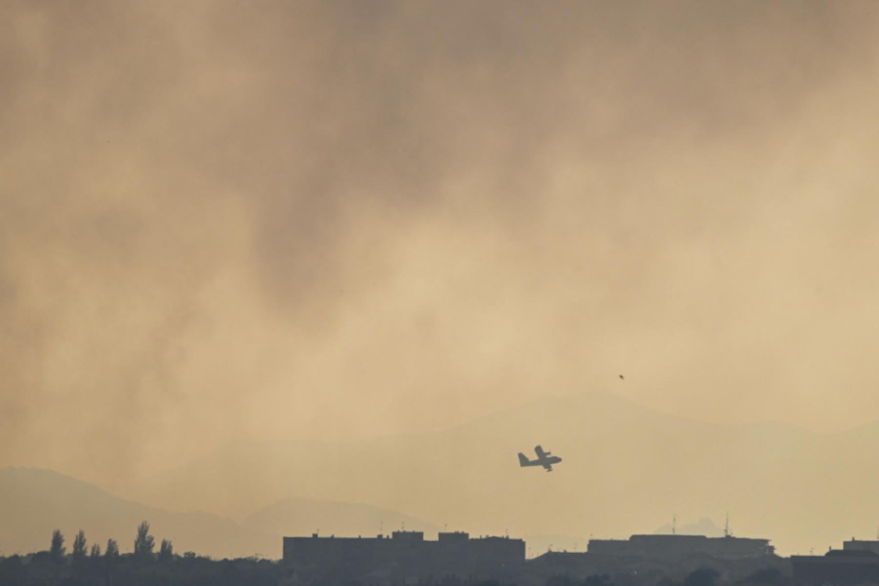 Madrid: Nach Waldbrand Rauch über Madrid