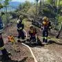 Die Einsatzkräfte bekämpfen weiterhin die Flammen | Die Einsatzkräfte bekämpfen weiterhin die Flammen