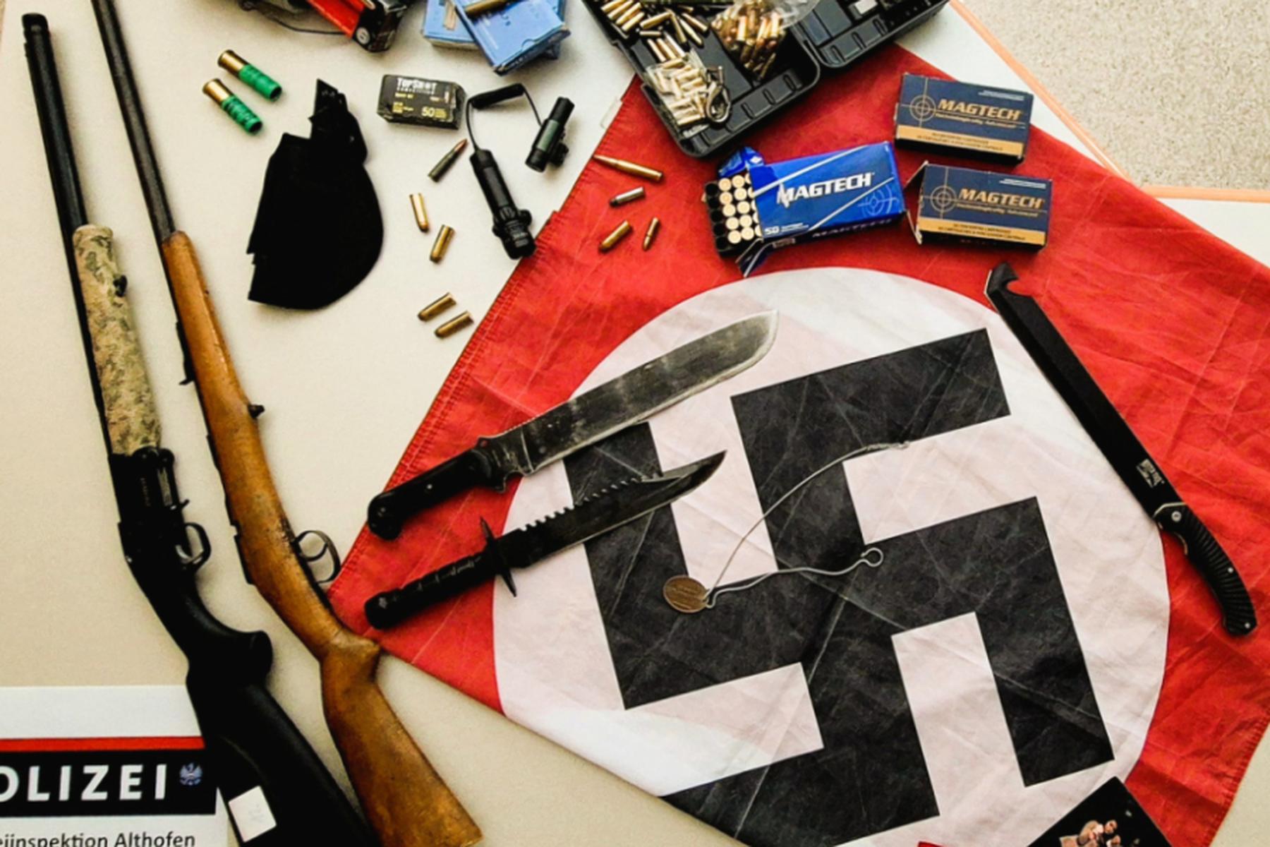 Klagenfurt/St. Veit an der Glan: Kärntner hatte Waffen, NS-Material und Drogen gebunkert