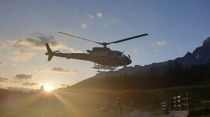 Der verunglückte Alpinist wurde in einem Schotterhang entdeckt | Der verunglückte Alpinist wurde in einem Schotterhang entdeckt