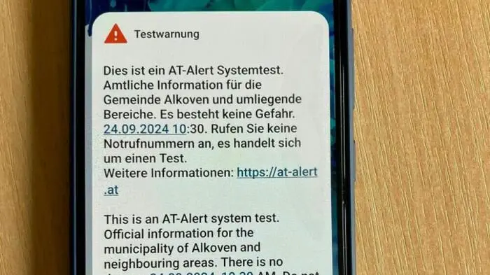 Ab Samstag erscheinen bei Gefahr automatisch Warnungen am Handy | Ab Samstag erscheinen bei Gefahr automatisch Warnungen am Handy