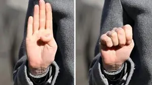 Die Sechsjährige zeigte der Polizei das SOS-Handzeichen | Die Sechsjährige zeigte der Polizei das SOS-Handzeichen