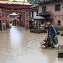 Überflutungen nach heftigen Regenfällen in Bhaktapur