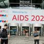 Das Münchner Messegelände vor Beginn der Welt-Aids-Konferenz | Das Münchner Messegelände vor Beginn der Welt-Aids-Konferenz