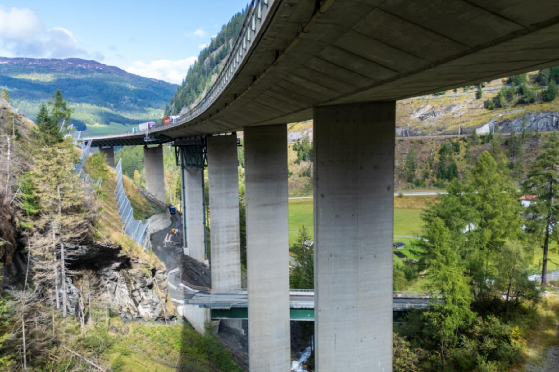 Na tirolski avtocesti Brenner bo leta 2026 180 dni dvosmerni promet na mostu Lueg