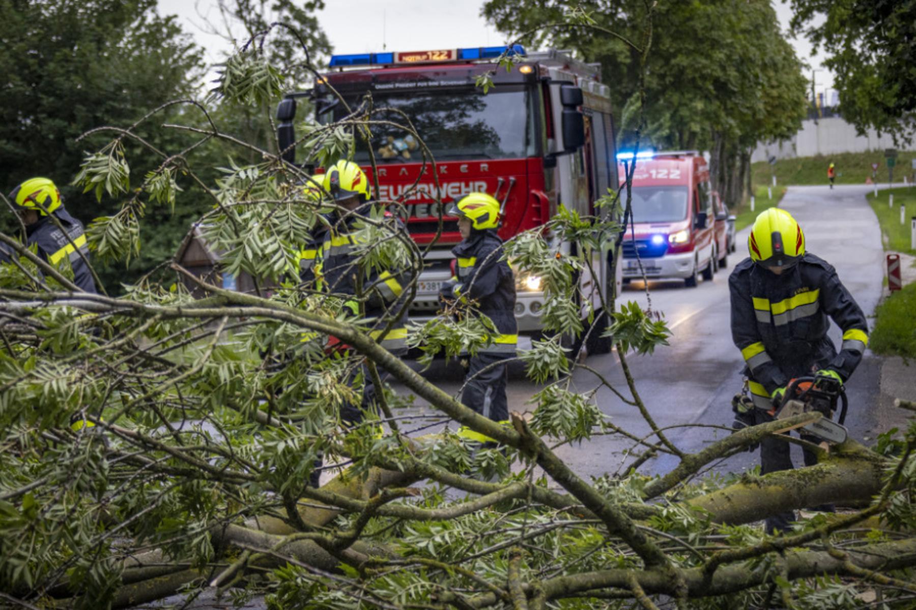 Horn: Zahlreiche Feuerwehreinsätze nach Unwetter im Bezirk Horn
