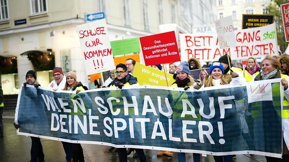 Wiener Spitalsärzte protestieren | Wiener Spitalsärzte protestieren