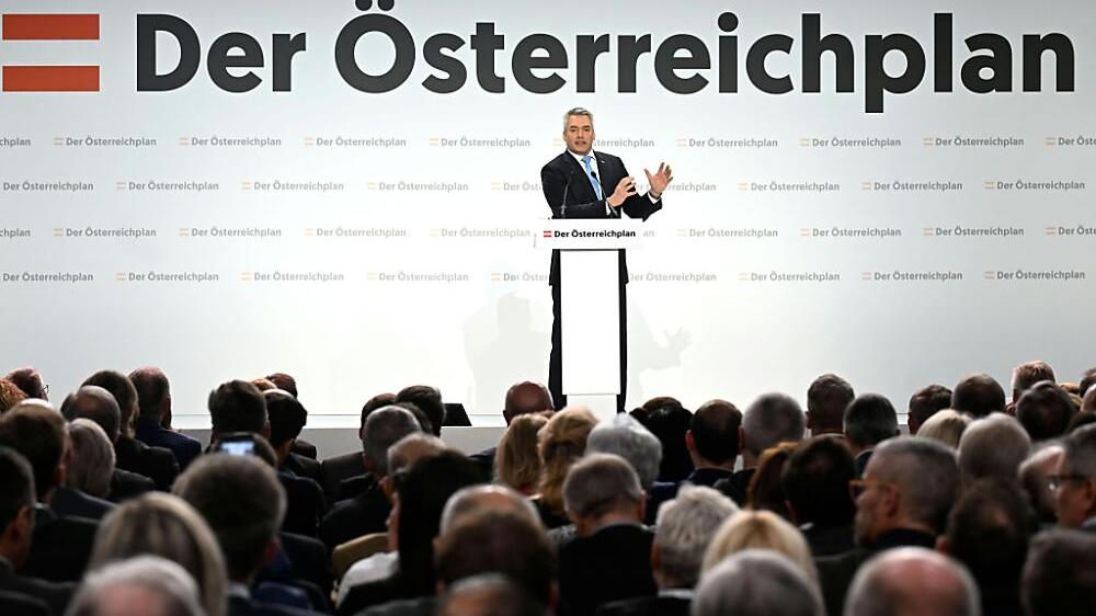 Nehammer präsentierte seinen "Österreichplan" | Nehammer präsentierte seinen "Österreichplan"