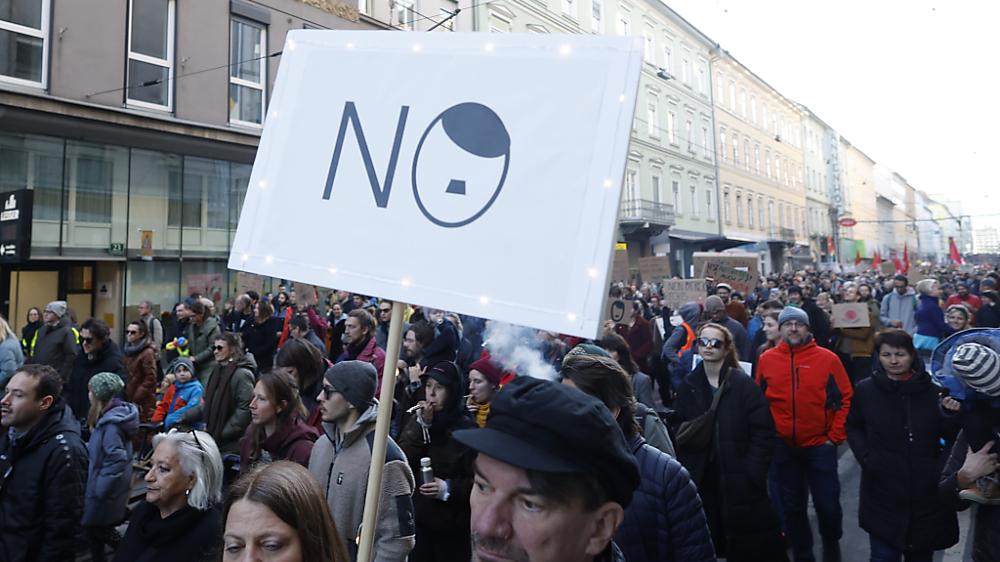 In Graz wurde im Februar gegen Rechtsextremismus demonstriert