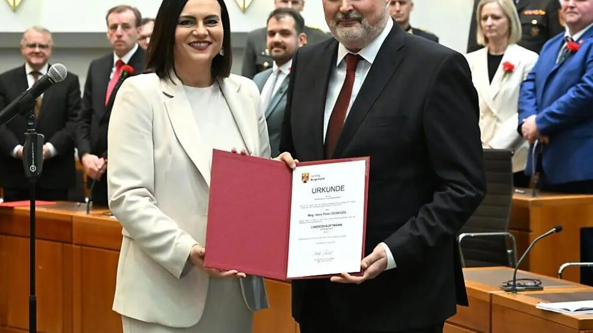 Doskozil wurde von Landtagspräsidentin Eisenkopf angelobt | Doskozil wurde von Landtagspräsidentin Eisenkopf angelobt