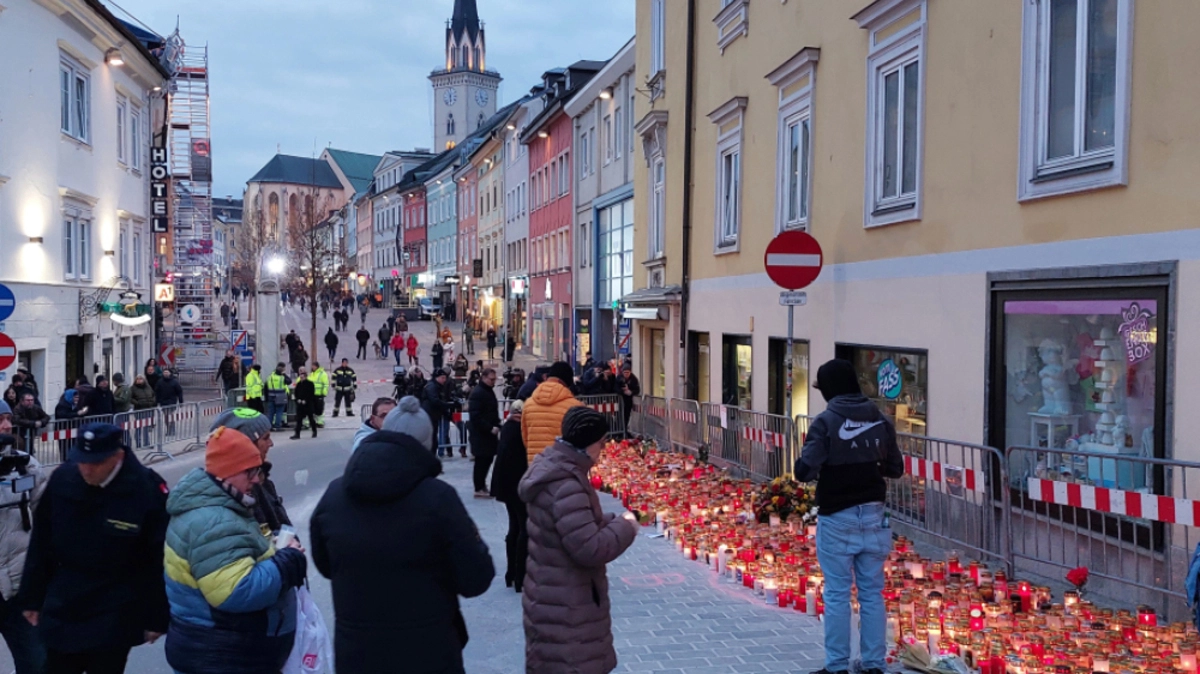 Der Tatort in Villach drei Tage nach dem Anschlag | Der Tatort in Villach drei Tage nach dem Anschlag