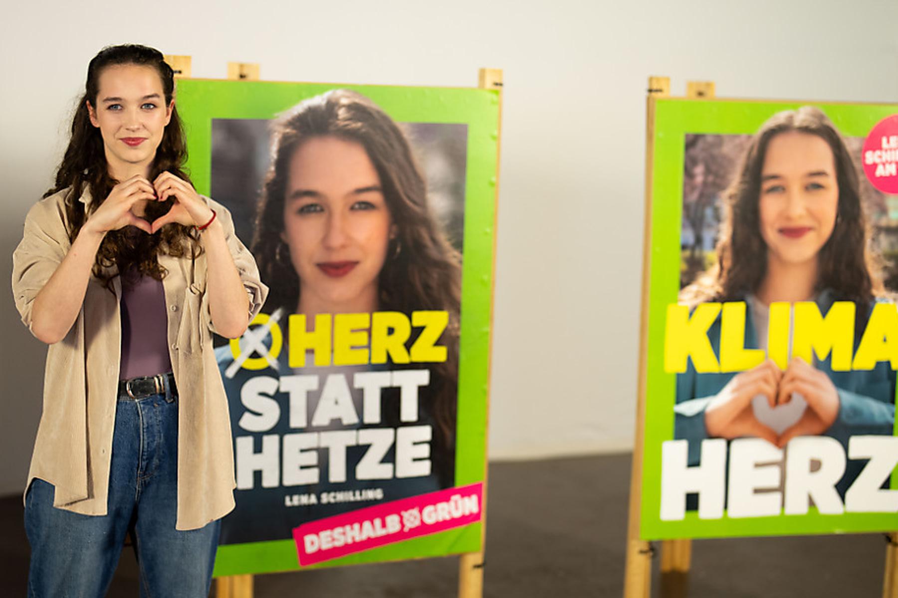 Wien: Grüne plakatieren Schilling mit viel Herz