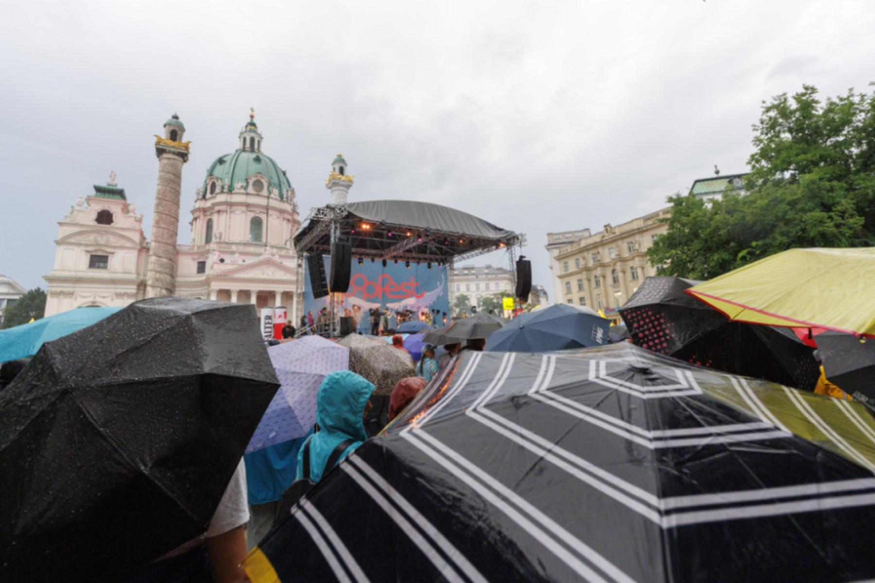 Wien: Stürmer und Regen beim Popfest-Auftakt in Wien