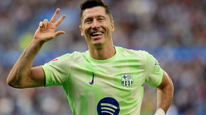 Robert Lewandowski in Torlaune | Robert Lewandowski in Torlaune