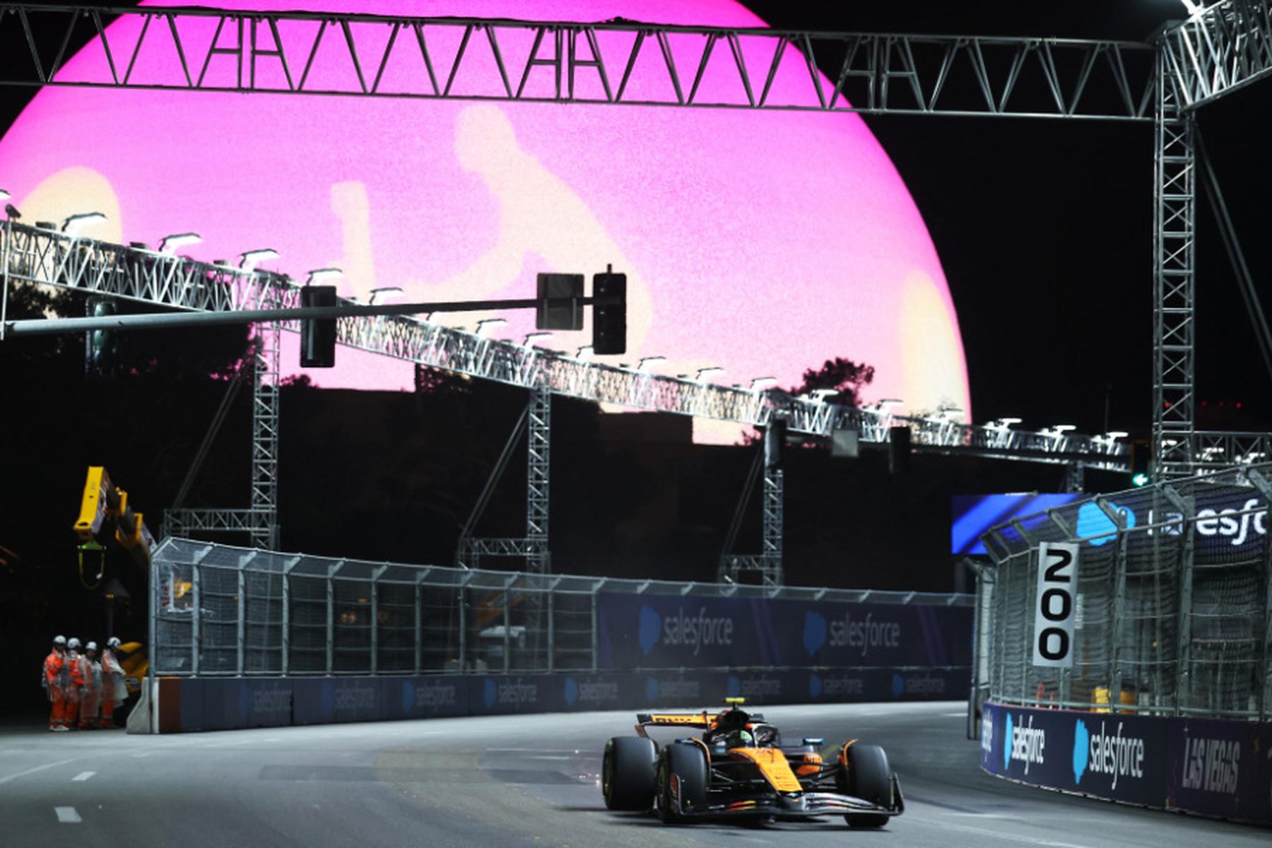 Norris z najboljšim časom na treningu formule 1 v Las Vegasu