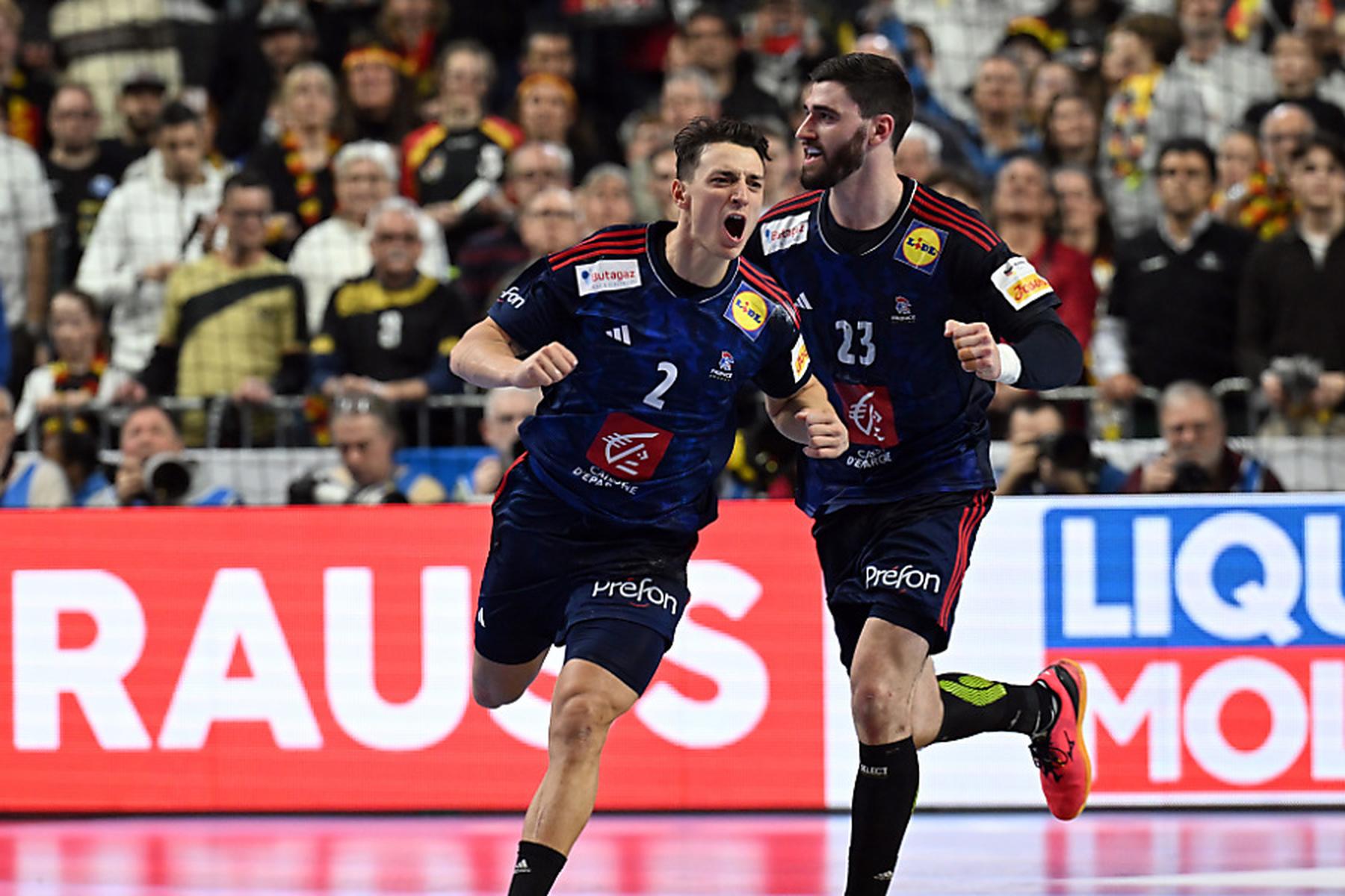 Köln | Frankreich und Dänemark im Handball-Männer-EM-Finale
