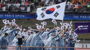 Das Team Südkoreas bei der Eröffnungsfeier | Das Team Südkoreas bei der Eröffnungsfeier