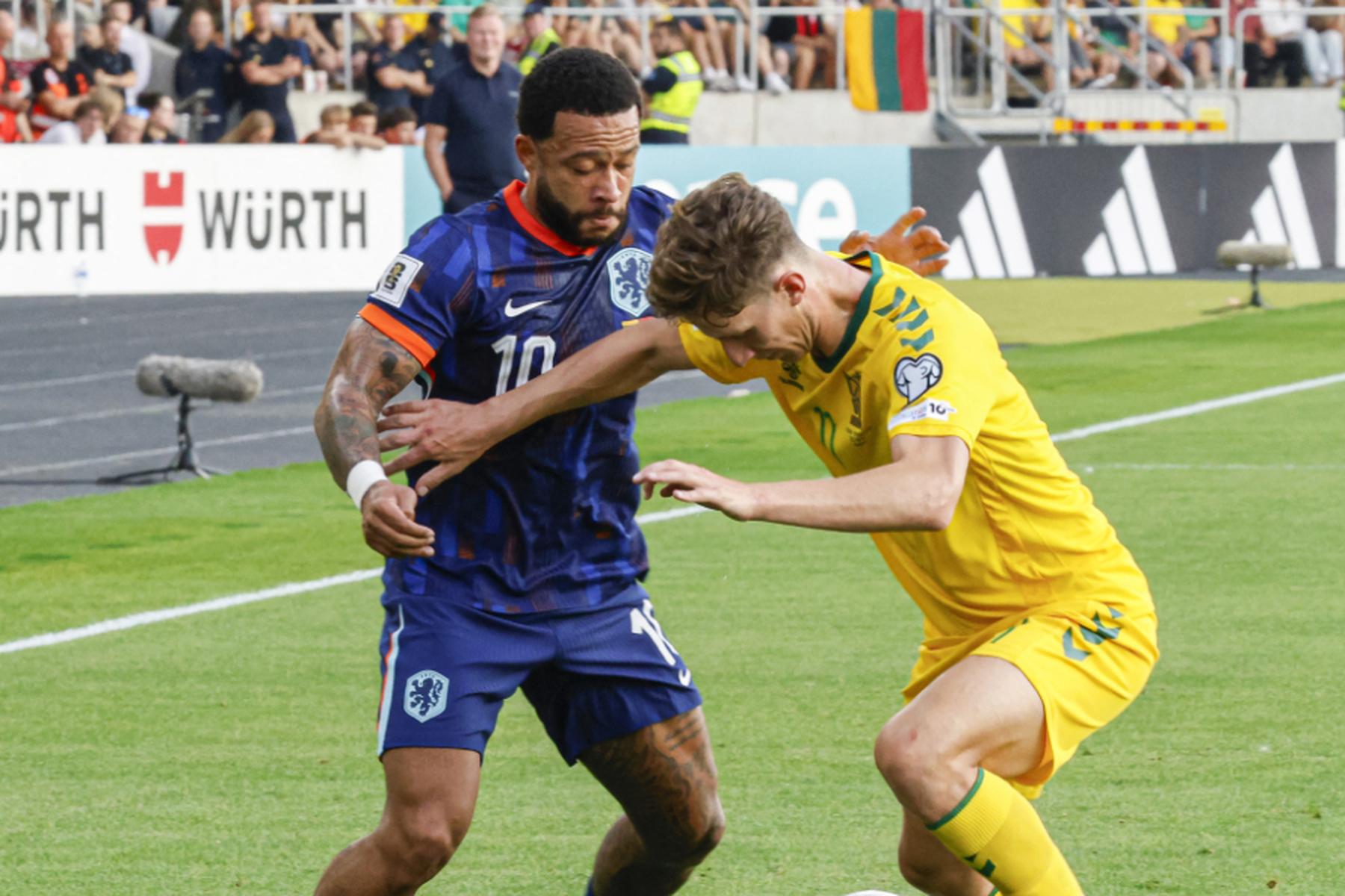 Kaunas: Depay rettet mit Rekord 3:2-Sieg der Niederlande in Litauen