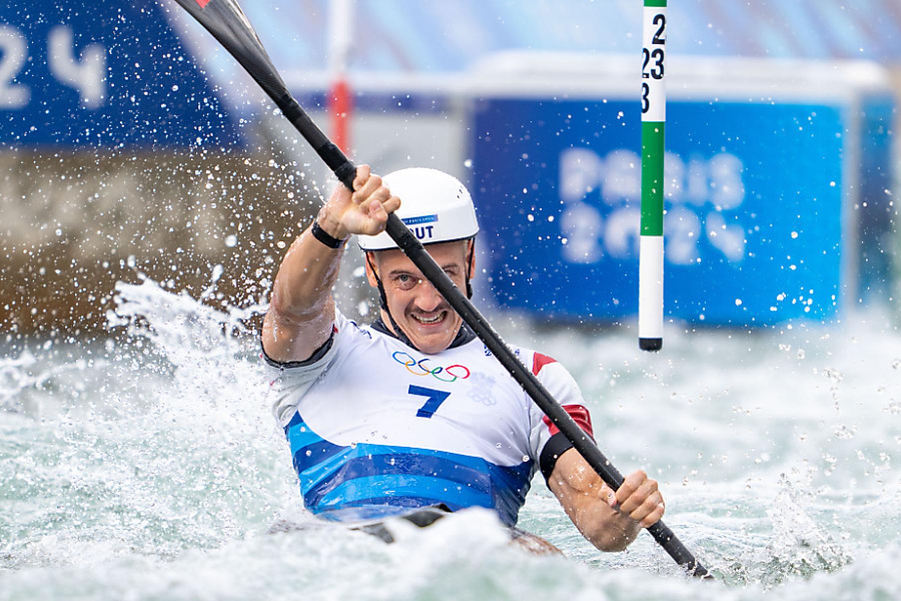 Vaires-sur-Marne: Kanute Oschmautz in einem engen Slalom-Finale Kajak-Zehnter