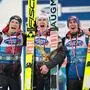 Hörl, Tschofenig, Kraft/v.l: Einer aus dem ÖSV-Trio holt Gesamtweltcup | Hörl, Tschofenig, Kraft/v.l: Einer aus dem ÖSV-Trio holt Gesamtweltcup