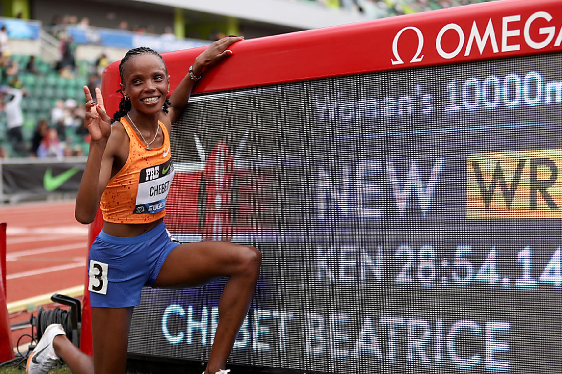Eugene (Oregon): Chebet läuft in Eugene Weltrekord über 10.000 m