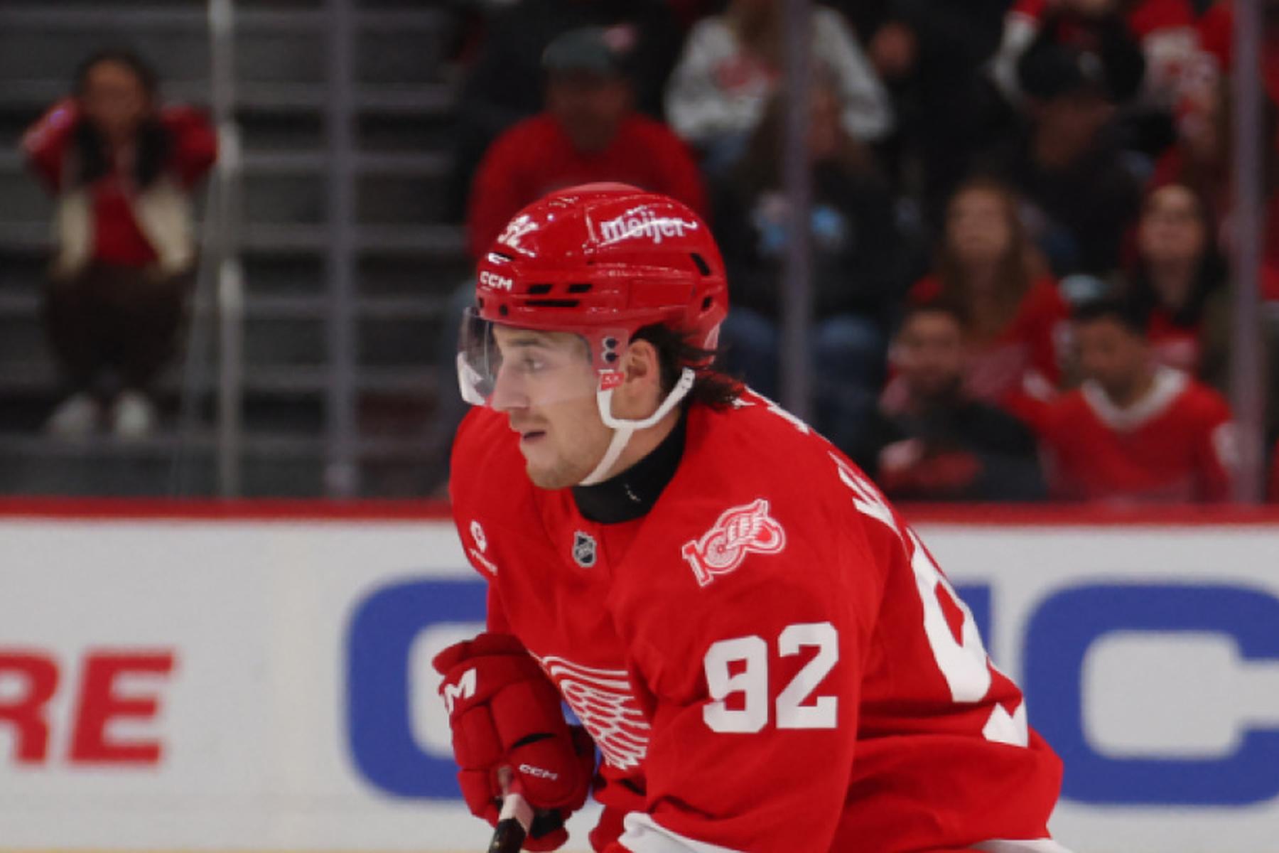 Marco Kasper s Detroitom proslavil 100. tekmo v NHL z zmago