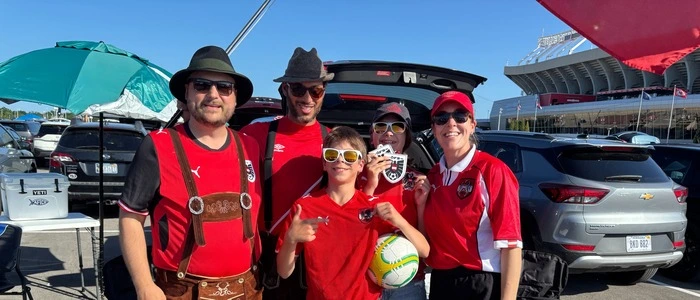 Klaus lebt in Chicago und machte beim Tailgating mit