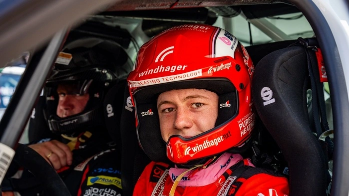 Marcel Neulinger mit seinem Co-Piloten Jürgen Heigl