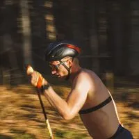 Mika Vermeulen beim Skiroller-Training
